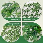 4 Pack Hanging Fake Plants with Pots