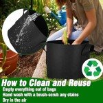 12-Pack Heavy Duty Grow Bags with Labels