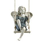 Summertime Fairy Swing Hanging Statue, 11 Inch