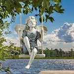 Summertime Fairy Swing Hanging Statue, 11 Inch