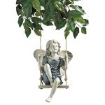Summertime Fairy Swing Hanging Statue, 11 Inch