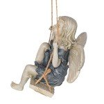 Summertime Fairy Swing Hanging Statue, 11 Inch