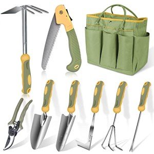WisaKey 9-Piece Stainless Steel Gardening Tool Set