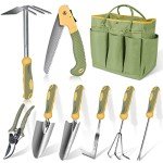 WisaKey 9-Piece Stainless Steel Gardening Tool Set