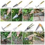 WisaKey 9-Piece Stainless Steel Gardening Tool Set