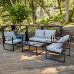 East Oak 4-Piece Outdoor Patio Furniture Set
