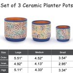 DeeCoo Set of 3 Decorative Ceramic Planters