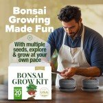 Bonsai Tree Kit: Grow 4 Easy Species