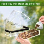 Transparent Bird Feeder with Strong Suction Cups