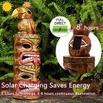 Yiosax Solar Woodpecker Tiki Garden Statue