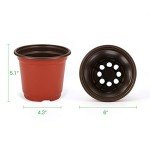 100-Pack 6-Inch Plastic Nursery Pots with Labels
