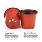 100-Pack 6-Inch Plastic Nursery Pots with Labels