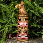 Yiosax Solar Woodpecker Tiki Garden Statue
