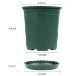 12-Count 6-Inch Green Nursery Pots with Drainage