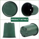 12-Count 6-Inch Green Nursery Pots with Drainage