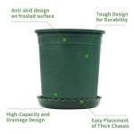 12-Count 6-Inch Green Nursery Pots with Drainage