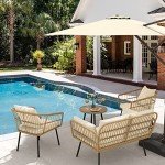 YITAHOME 4-Piece Wicker Patio Furniture Set