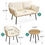YITAHOME 4-Piece Wicker Patio Furniture Set