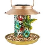 Solar Bird Feeder with Lantern Light for Garden