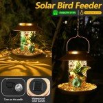 Solar Bird Feeder with Lantern Light for Garden