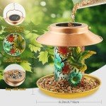 Solar Bird Feeder with Lantern Light for Garden