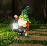 WOGOON Solar-Powered Garden Gnome with Lantern