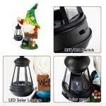 WOGOON Solar-Powered Garden Gnome with Lantern