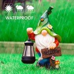 WOGOON Solar-Powered Garden Gnome with Lantern