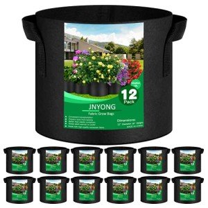 12-Pack 5 Gallon Non-Woven Grow Bags