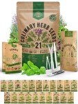 21 Herb Seeds Variety Pack for Home Gardening