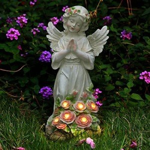 Solar Garden Angel Statue - Outdoor Patio Decor