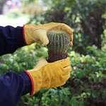 OZERO Leather Gardening Gloves - Durable & Flexible
