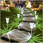 Solar LED Pathway Lights for Outdoors - 10 Pack