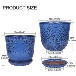 Beaded Ceramic Planter Set of 2 - 6 Inch