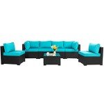 Shintenchi 7-Piece Outdoor Patio Sectional Sofa Set