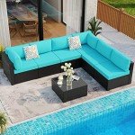 Shintenchi 7-Piece Outdoor Patio Sectional Sofa Set
