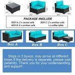 Shintenchi 7-Piece Outdoor Patio Sectional Sofa Set