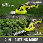 SnapFresh Cordless 7.2V Hedge Trimmer with Charger