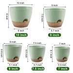 Self-Watering Plant Pots Set of 5 Green