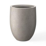 Kante 21.7" Weathered Concrete Tall Planter