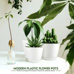 Modern Indoor Plastic Flower Pots - Set of 5