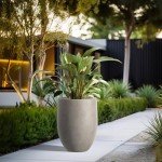Kante 21.7" Weathered Concrete Tall Planter