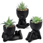 3pcs Artificial Succulent Plants for Indoor Decor
