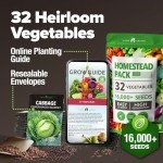 32 Heirloom Vegetable & Fruit Seed Collection