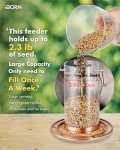 iBorn Hanging Metal Bird Feeder with Large Roof