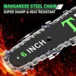 TIETOC 6-Inch Portable Cordless Chainsaw