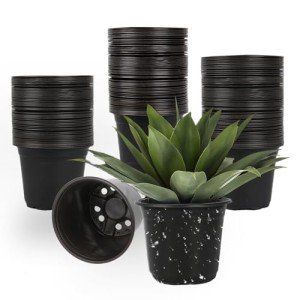 100 Pack Plastic Nursery Pots for Seed Starting