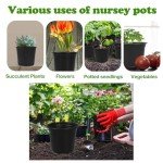 100 Pack Plastic Nursery Pots for Seed Starting