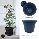 24-Inch Slate Blue Classic Round Planter Pot