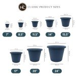 24-Inch Slate Blue Classic Round Planter Pot